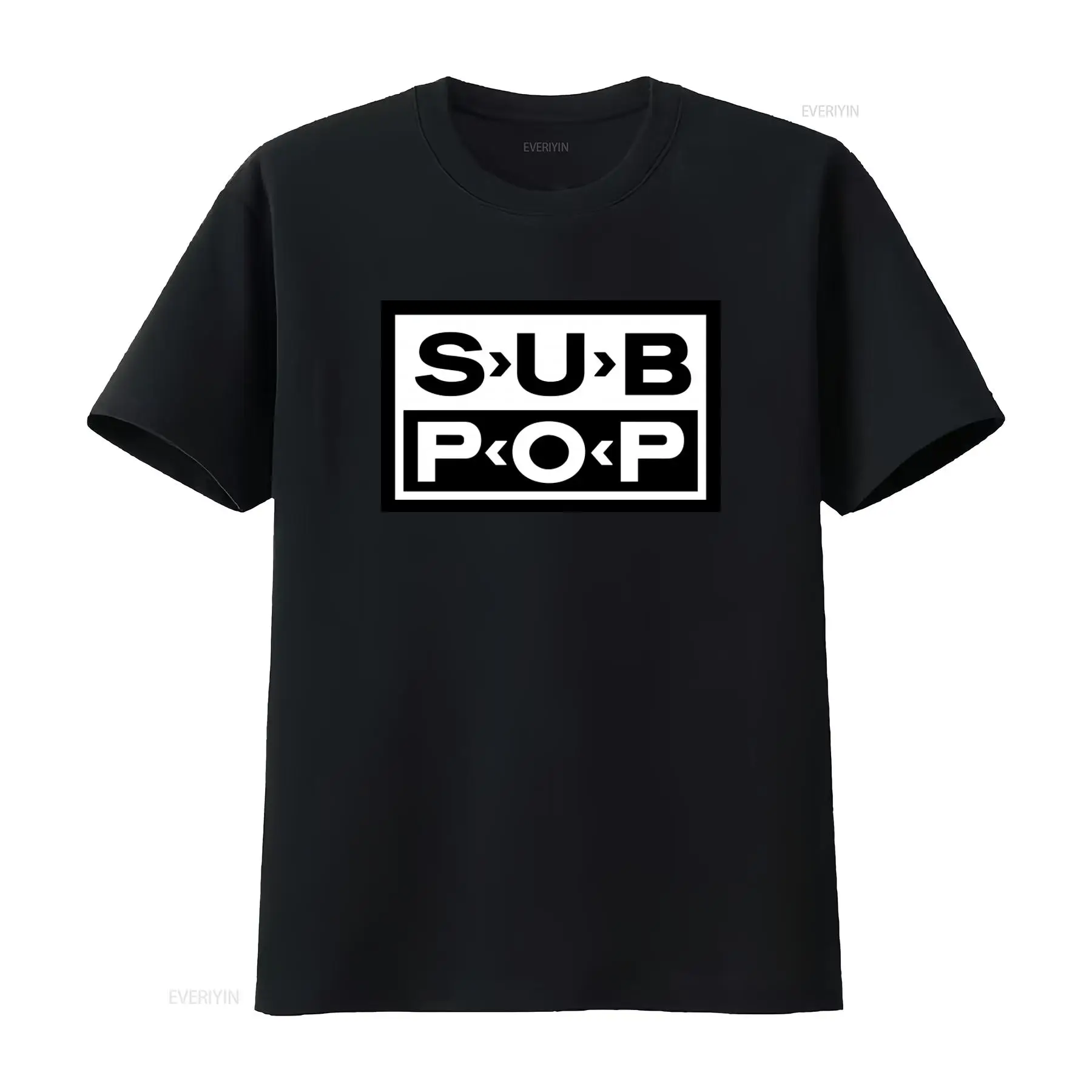 Vintage Fashion Logos - T-shirt con logo Sub Pop nera