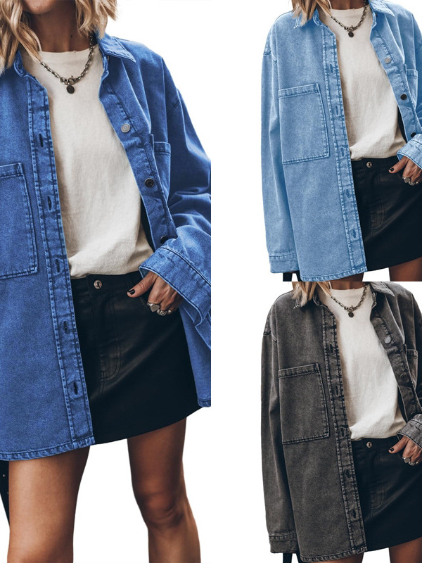 Vintage Fashion Jacket - Giacca di jeans da donna, modello