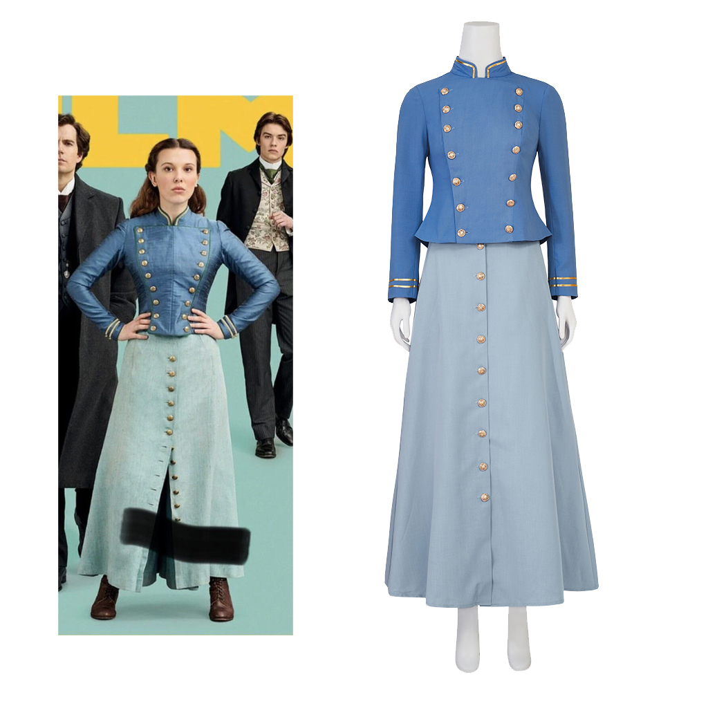 Vintage Victorian Fashion - Film Cosplay Enola Holmes 2 Costume