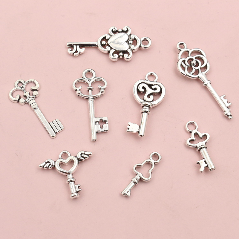 Vintage Fashion Words - 50 pezzi Vintage piccoli ciondoli chiave