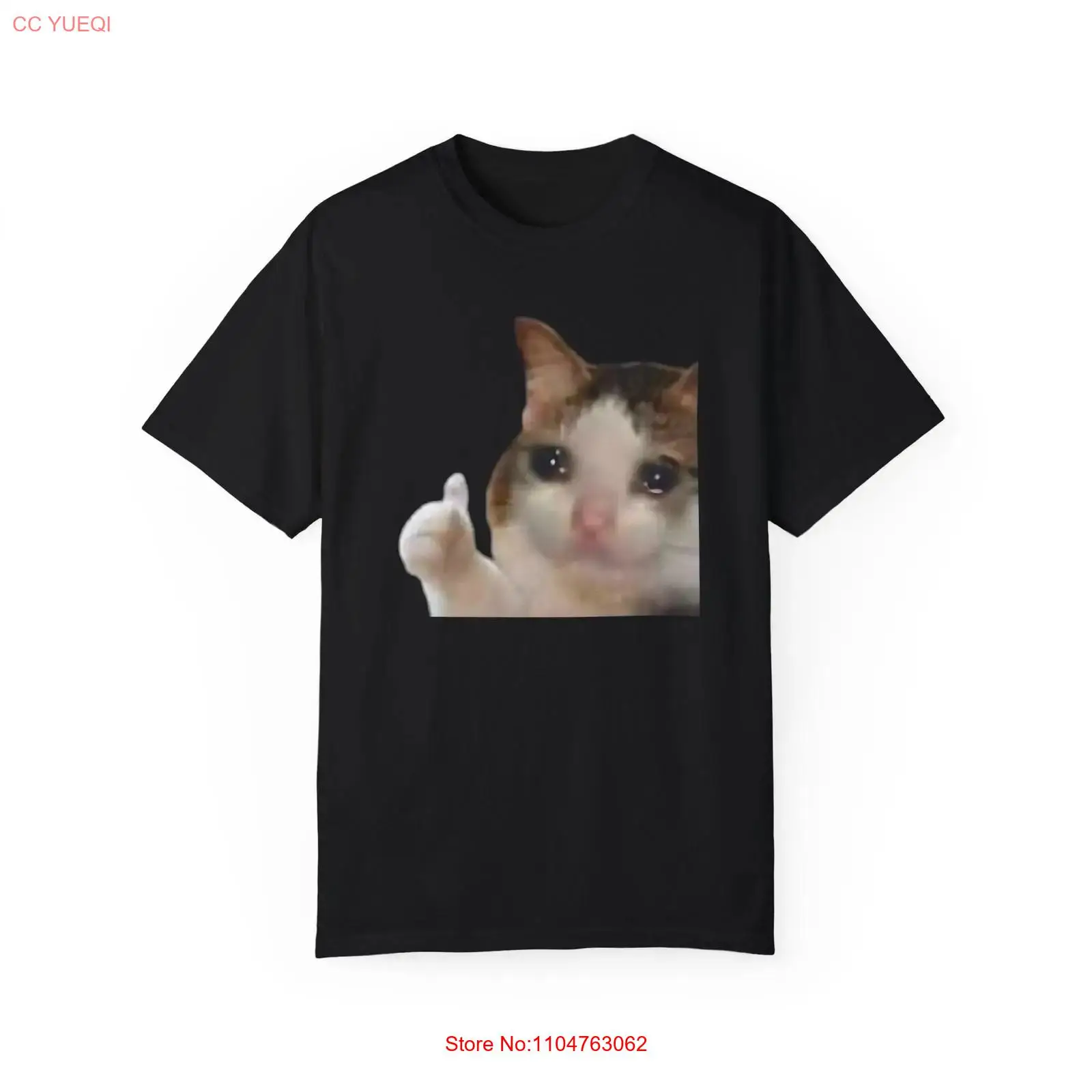 Quirky Vintage Fashion - T-shirt con meme del gatto che