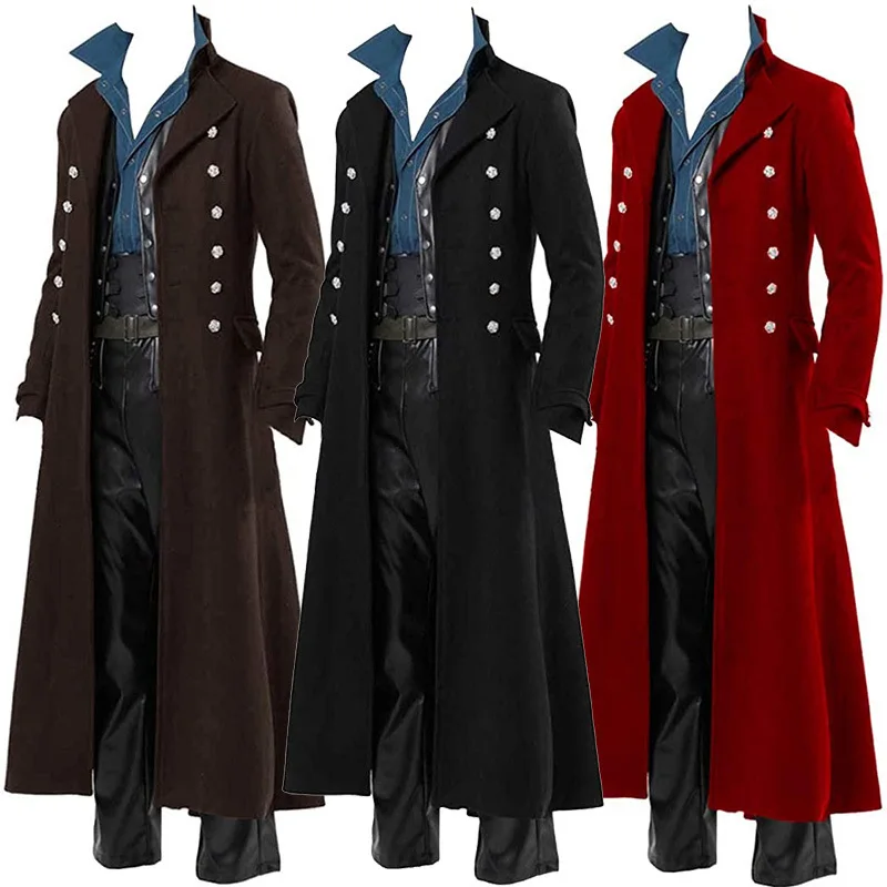 Vintage Victorian Fashion - Costume da Pirata Medievale per Uomo,
