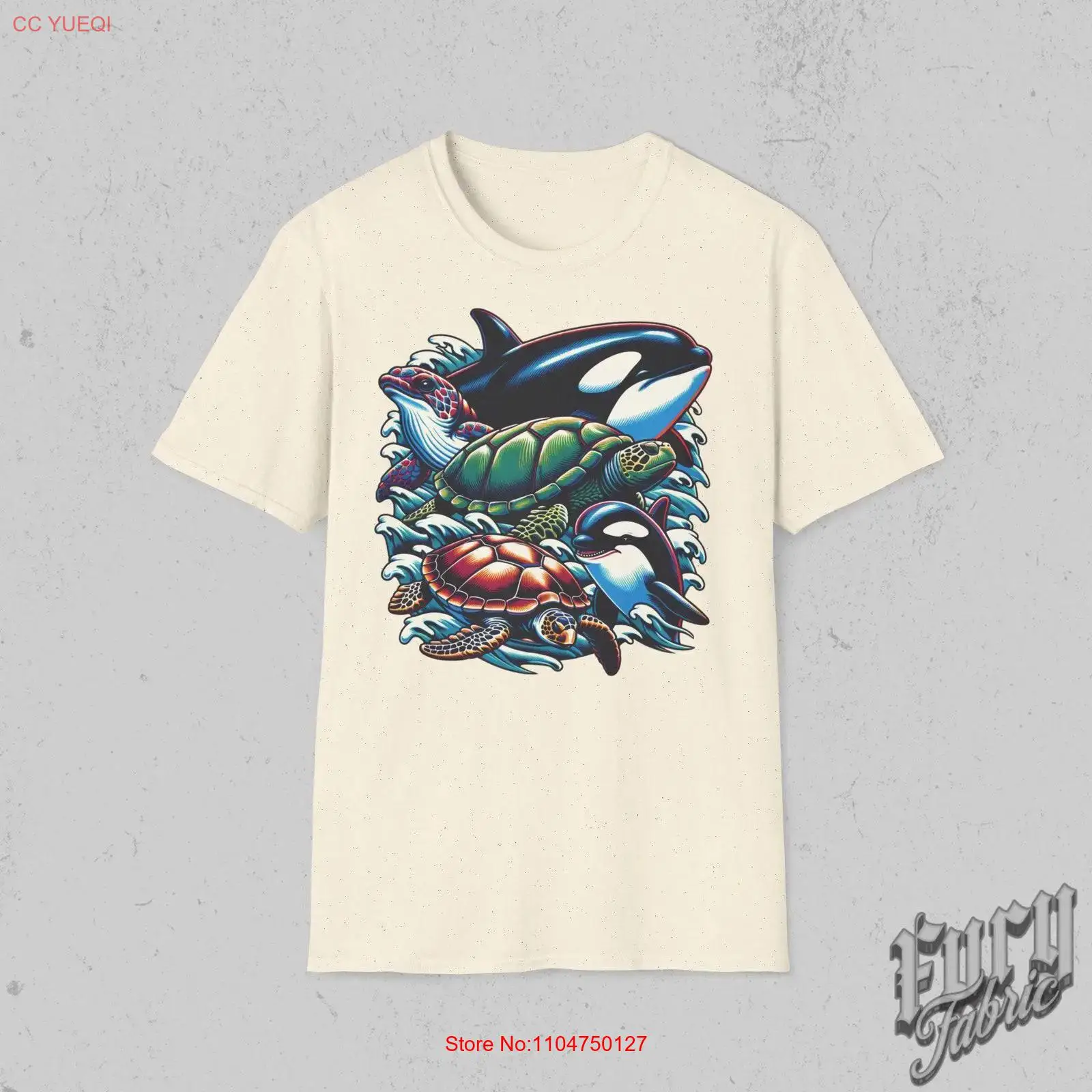 Turtleneck Knit 90S - T-shirt vintage anni '90 con animali