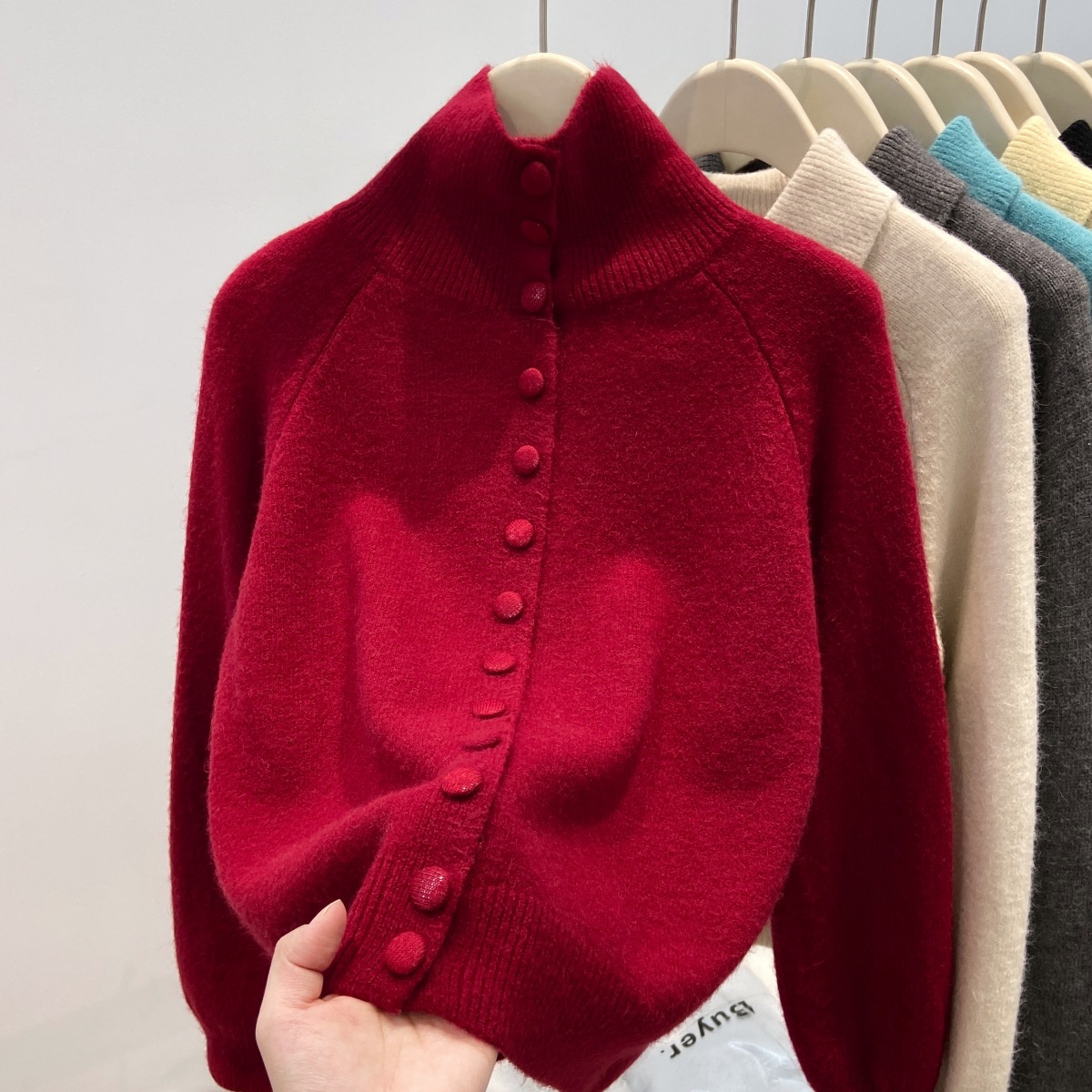 Turtleneck Knit 90S - Nuovo Maglione in Maglia da Donna