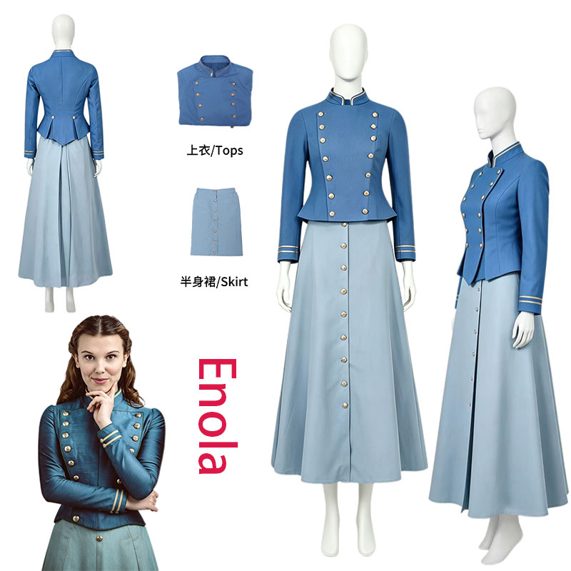 Vintage Victorian Fashion - Costume Cosplay Enola Holmes WHH Movie,