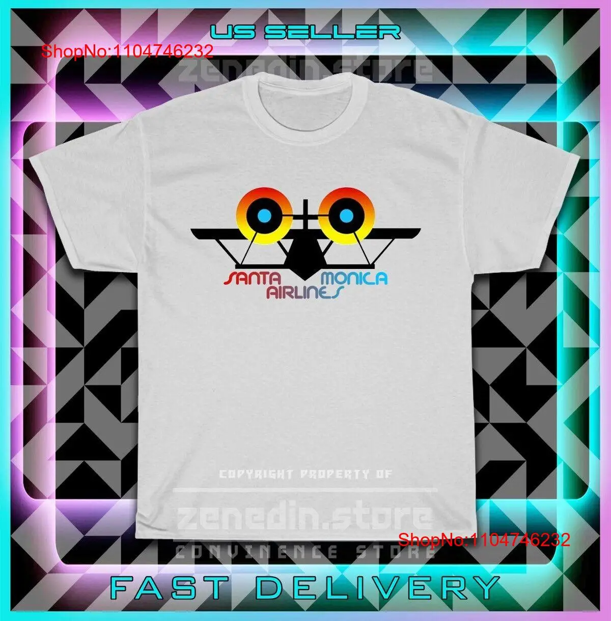 New Hot Santa Monica Airline L - Vintage Fashion Logos recensione e prezzo