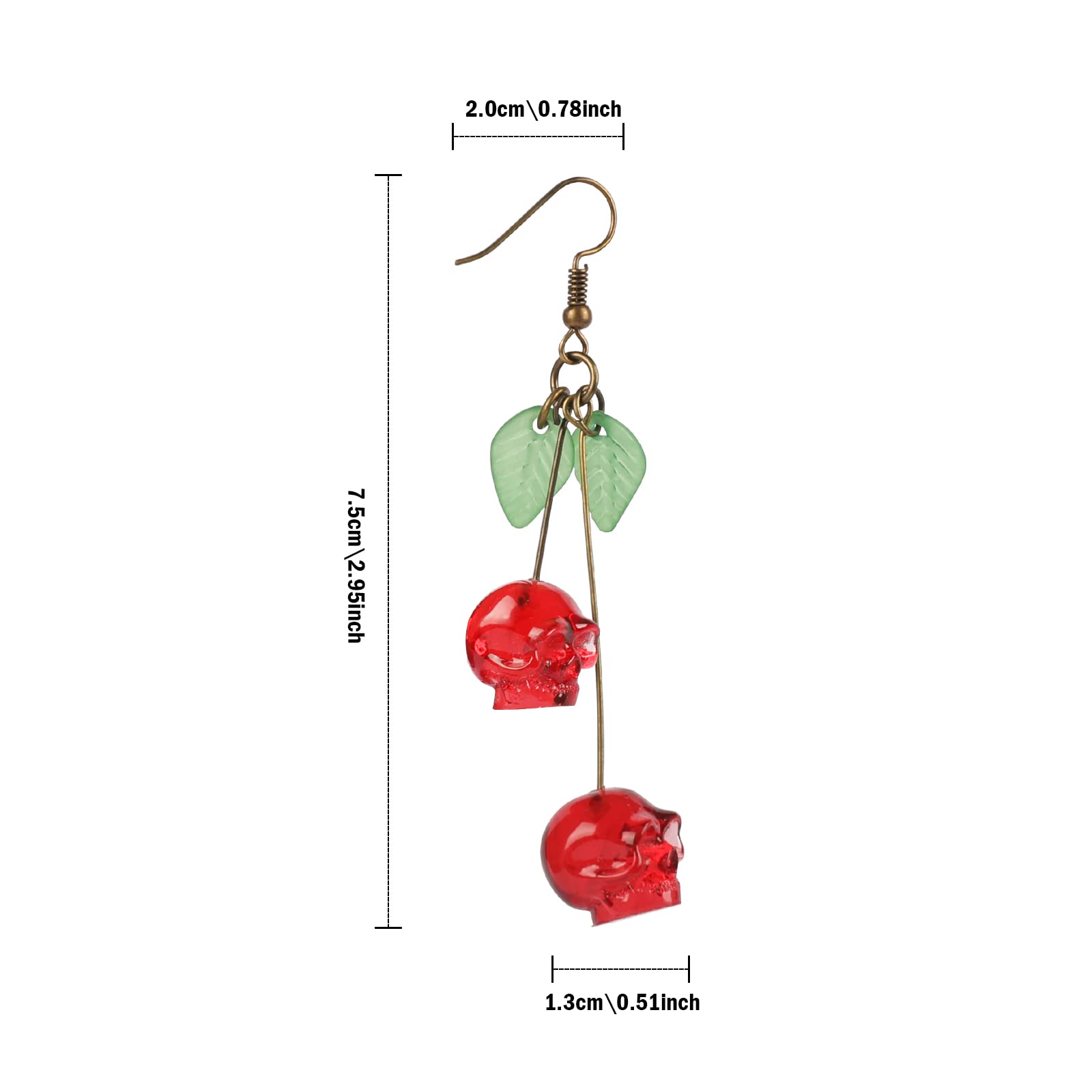 Orecchini Teschio Rosso Cilieg - Quirky Vintage Fashion recensione e prezzo