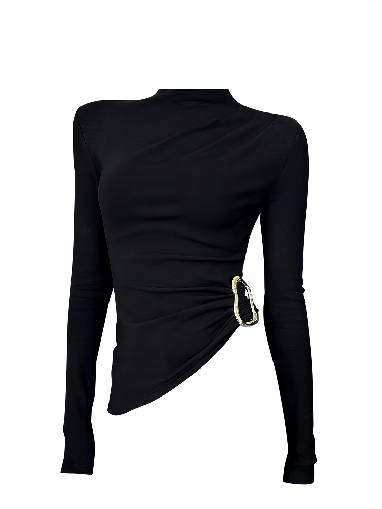 Donna Nero GothicT-shirt Haraj - Turtleneck Knit 90S recensione e prezzo