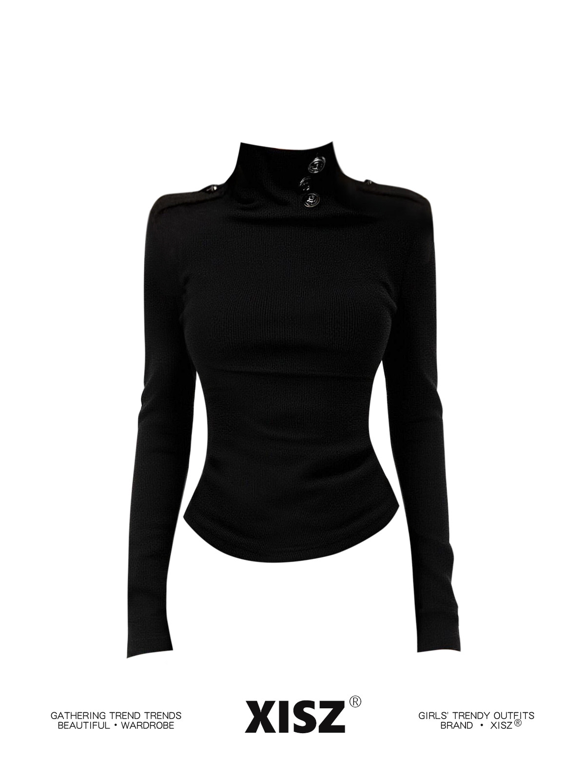 Maglietta Gotica Nera da Donna - Turtleneck Knit 90S recensione e prezzo