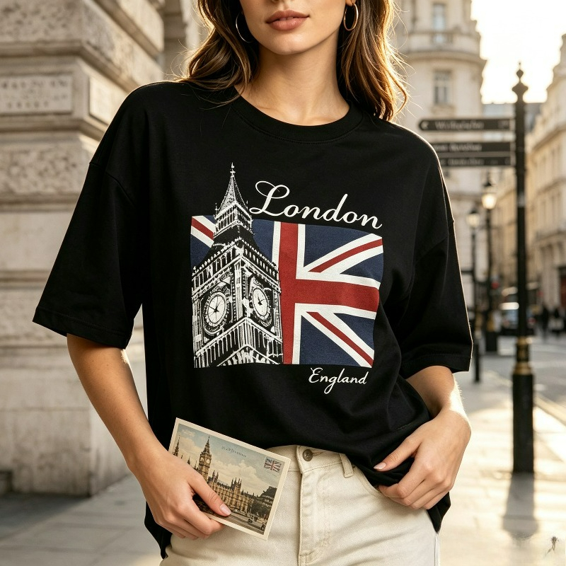 T-shirt con stampa frontale de - Vintage Fashion London recensione e prezzo