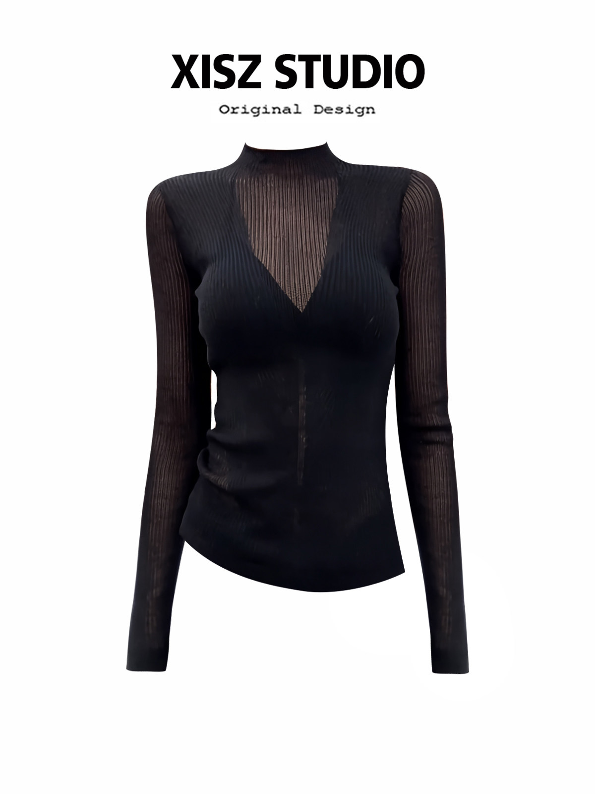 T-shirt Gotica Nera da Donna,  - Turtleneck Knit 90S recensione e prezzo