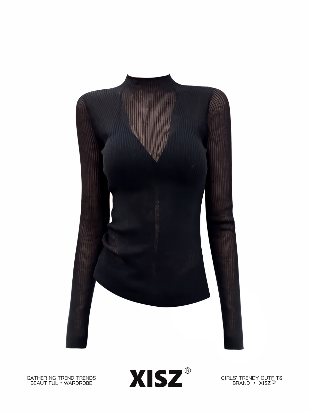 T-shirt Gotica Nera da Donna,  - Turtleneck Knit 90S recensione e prezzo
