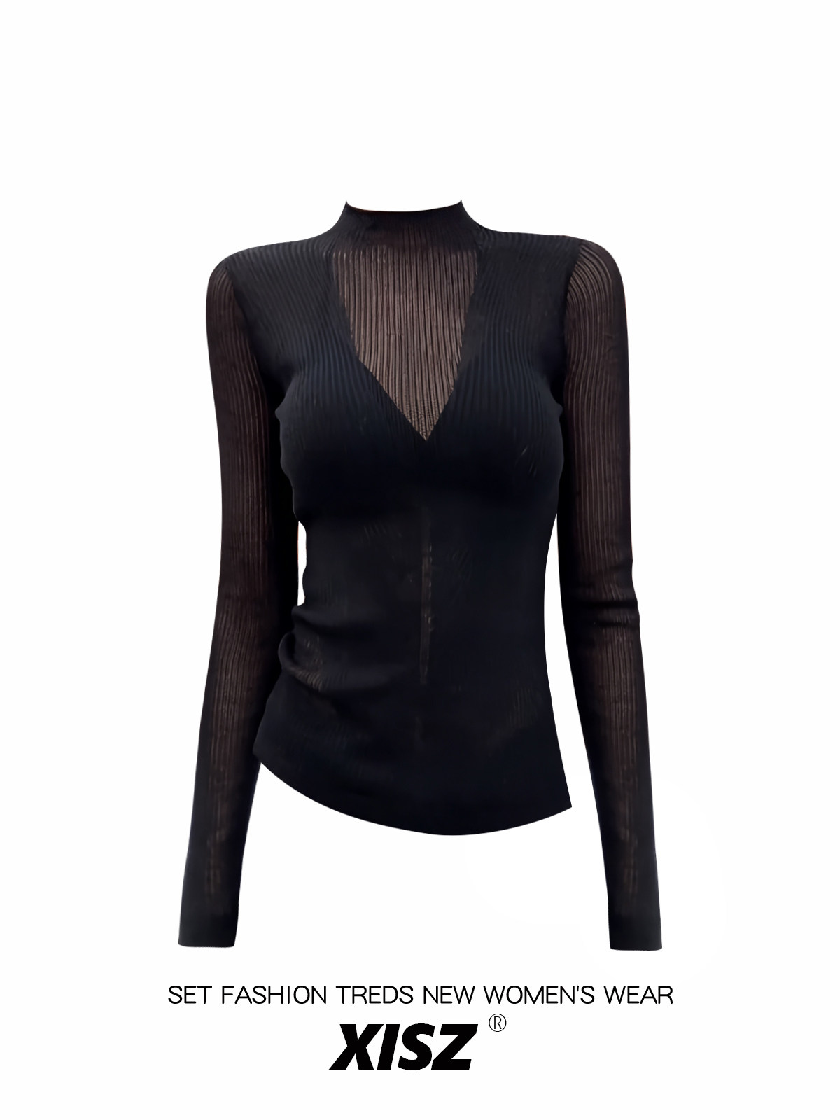 T-shirt Gotica Nera da Donna,  - Turtleneck Knit 90S recensione e prezzo