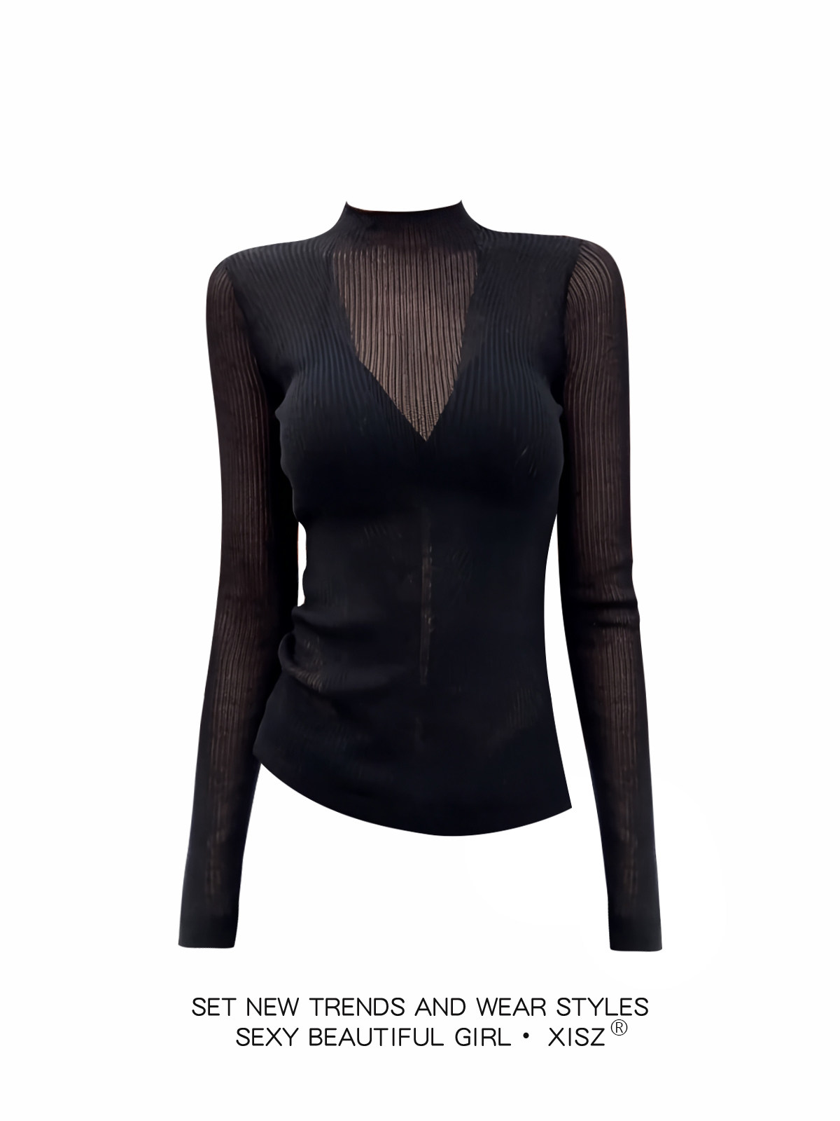 T-shirt Gotica Nera da Donna,  - Turtleneck Knit 90S recensione e prezzo